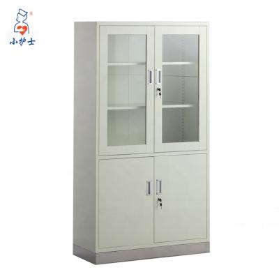 China G-18 4 door metal appliance cupboard with stainless steel base, medicine cupboard, medical furniture for sale