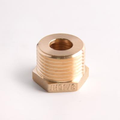 China General CNC Turning Parts Brass Pipe Fitting Copper Tube Male Connector for sale