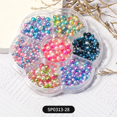 China 3D Nail Art Pearl Beads Charm Shiny High Quality Pearl Art Missbloom Wholesale Colorful Finger Nail Nail for sale