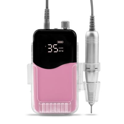 China New Best Missbloom Strong Pink Manicure Drill 35000 Portable Rechargeable Electric Nail Drill Machine Tools for sale