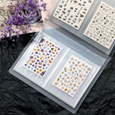 China Missbloom Art Storage Book 80 Slots Nail Decorations Collection Rack Display Stickers Nail Art Sticker Finger Nail Show for sale