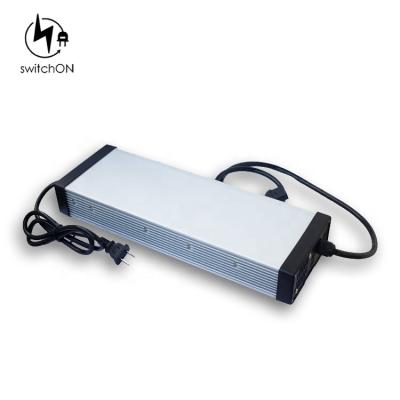 China Automatic LED indicator electric vehicle unicycle scooter 48V LiFePO4 lithium battery charger 58.4V 20A 16S for sale