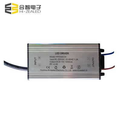 China Panel Light Output 9-15v 1200ma Constant Current Led Driver 20w Waterproof Led Driver for sale