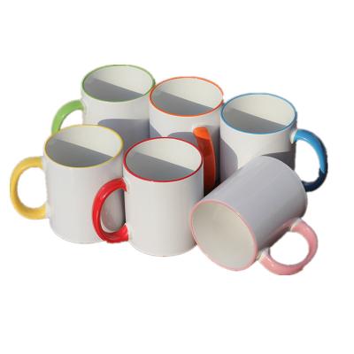 China Sustainable Empty Ceramic Sublimation Mugs Coffee Mug For 11oz Sublimation Blank for sale