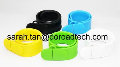 China 100% Real Capacity Silicone Bracelet USB Flash Drives for sale