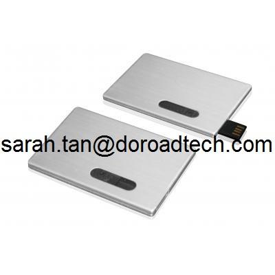 China Metal Business Card USB Flash Drives Personalized Printing for Free Samples for sale