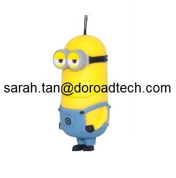 China High Quality Real Capacity Cartoon PVC USB Flash Drives, Robot-shaped USB for sale