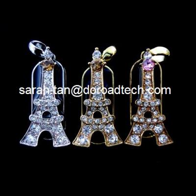 China Customized Jewelry Tower Shaped USB Flash Disks, 100% Original New Memory Chip for sale