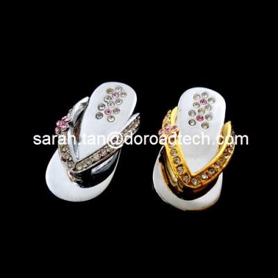 China Genuine Capacity Slipper Shaped Jewelry USB Pen Drives for sale