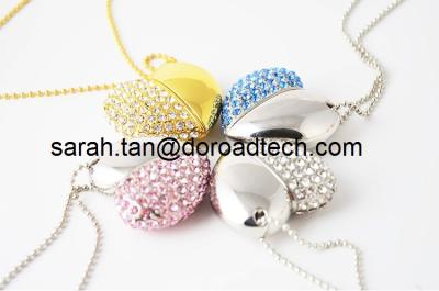 China Heart Shape Jewelry USB Flash Drives for sale