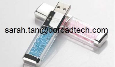 China New Crystal USB Pen Drive, True Capacity USB Flash Drive for sale