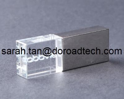 China Low Price OEM Logo Printing Crystal USB Pen Drive for sale