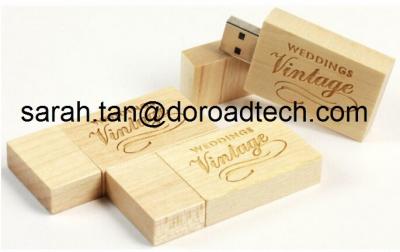 China High Quality Wooden USB Flash Drives, Real Capacity USB Pen Drives Laser Logo Available for sale