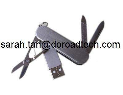 China Multifunctional Knife Shaped Metal Twister USB Flash Drive Real Capacity for sale