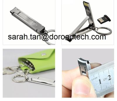 China New Design Wholesale Real Nail Cutter USB Flash Drives, Metal Portable USB Pendrives for sale