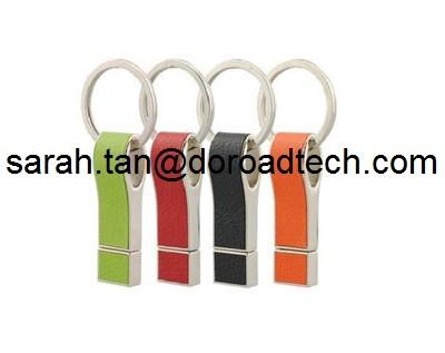 China Colorful Cheap Colorful Leather USB Flash Drive, Promotional USB, Customized Leather USB for sale