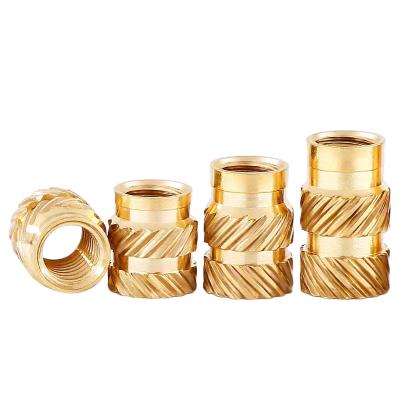 China Heavy Industry M1.4 M1.6 M2 M2.5 M3 M4 Insert Brass Knurled Nuts Cast Brass Inset Nuts Hot Heating Casting Copper Thread Inserts nut for sale