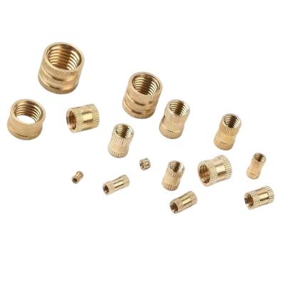 China Heavy Industry Insert Nut M2 M3 M4 M5 M6 M8 Heat Set Plastic Copper Wire Knurled Insert Brass Wood Nut for sale