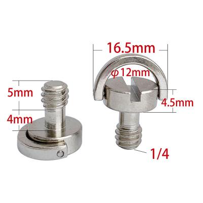 China Pan Spot Goods 1/4 Inch Stainless Steel Quick Assembling Camera Screw for sale