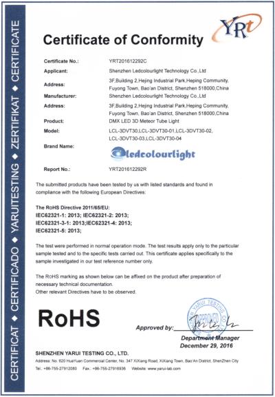 RoHS - Shenzhen Ledcolourlight Technology Co., Ltd.