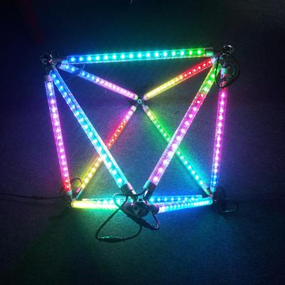 China Stage/DJ/Bar Nightclub 3D Pixel Vertical Tube DMX RGB Led Meteor Tube Light for sale