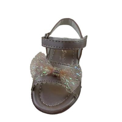 China Lightweight Girls Soft-soled Beach Shoes Baby Bow-knot Open-toed Children's Sandals Leather Toe Sandals With Bowtie Bow Summer Kids for sale