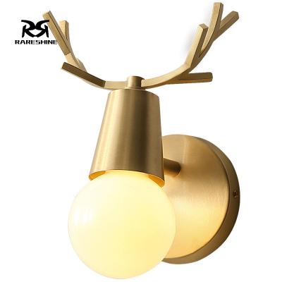 China Scandinavian Clearance Wall Lamps Eu CE Certification Antlers Glass for sale