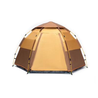 China Diagonal tying type portable wholesale price camping tent waterproof luxury 3-4 person camping tent for sale