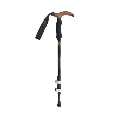 China Super Lightweight Carbon Fiber Walking Stick Non-Slip Outdoor Hiking Camping Stick Length Adjustable Angled Canes Small Handle for sale