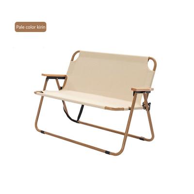 China Portable Folding Chair Aluminum Alloy Wood Grain Kermit Folding Car Portable Ultralight Dining Table and Chair for sale