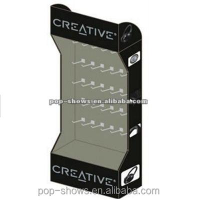 China Single Sided Black Pegboard Corrugated Paper Display for sale