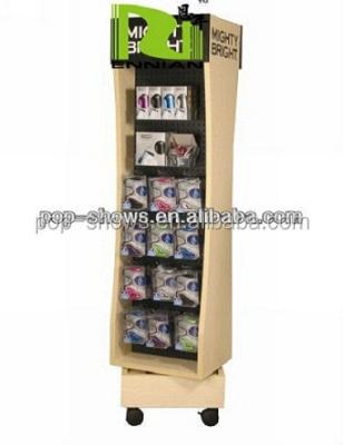 China Single Sided Easily Assemble Cardboard Floor Display Rack For Cell Phone Accessories Display Rack for sale