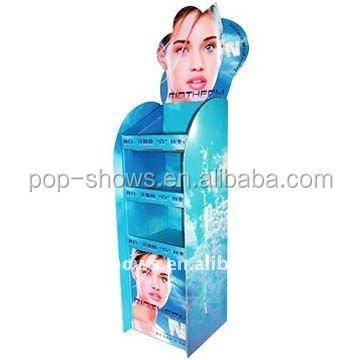 China Single Sided Cosmetic Shop Display / Cardboard Shop Display Stand / Hand Cream Cosmetic Exhibitor for sale