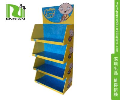 China Environmental and Recycable Potato Chips Cardboard Display Stand Supermarket Rack for sale