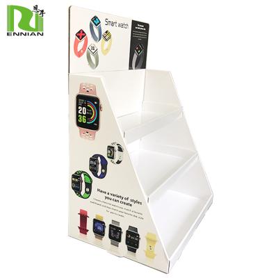 China Easy To Assemble And Carry POP Retail Custom Cardboard Watch Counter Display for sale