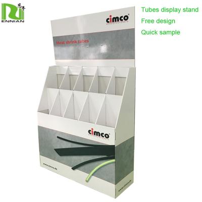 China Single Sided Custom Cardboard Show 1/4 Pallet Display With Cells , POP Corrugated 1/2 Pallet Display Stand For Tube for sale