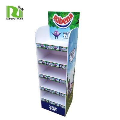 China Whole Cardboard Vending Durable Rotatable Toy Display Rack Tea Retail Floor Displays With Iron Pipe For Media Game 4K for sale