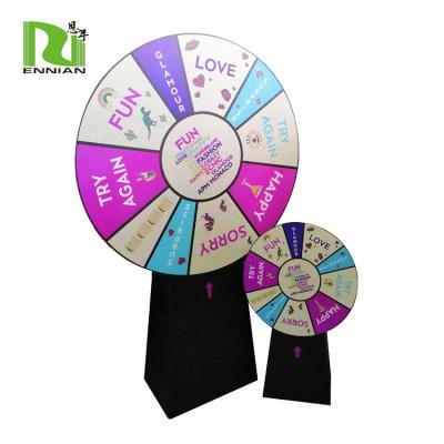 China Cardboard Factory Wholesale Lucky Draw Box With Fortune Promotional Prize Wheel Set Wheel for sale