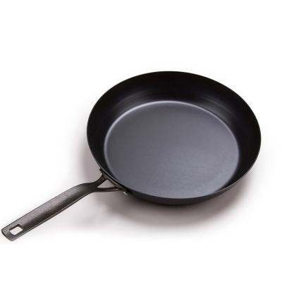 China Best Price Non Viable Cookware Stainless Steel Stick Carbon Steel Non Riveted Handle Frying Pan for sale