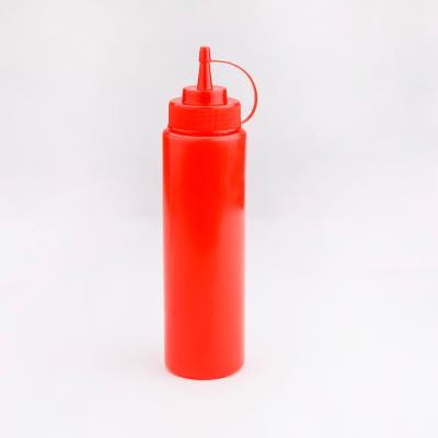 China Freshness Preservation Commercial White Sauce Plastic Squeeze Bottle Red Yellow PE Container For Kitchen Use for sale