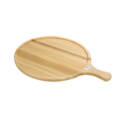 China High Quality Disposable Round Pizza Cheese Serving Tray With Handle Pizza Skin Wood for sale