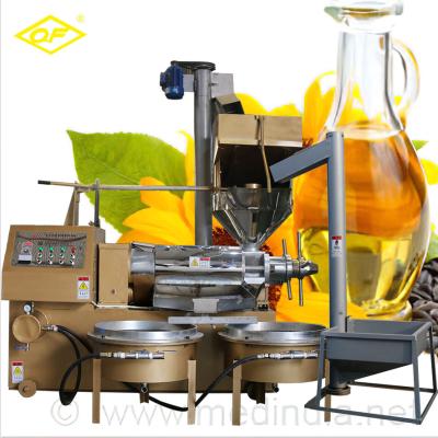 China 6YL-170 high oil yield oil extraction full automatic screw oil press (cold pressing) eco-friendly qefeing for sale