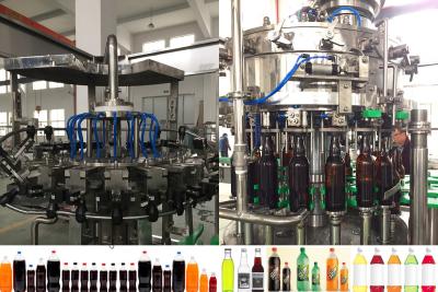 China Máquina de engarrafamento tampando de enchimento de lavagem giratória da cerveja para garrafa plástica/de vidro à venda