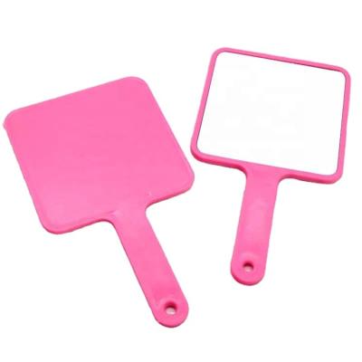 China A Custom Plastic UV Hand Mirror Square Printing Makeup Side Handheld Mirror Mirror for sale