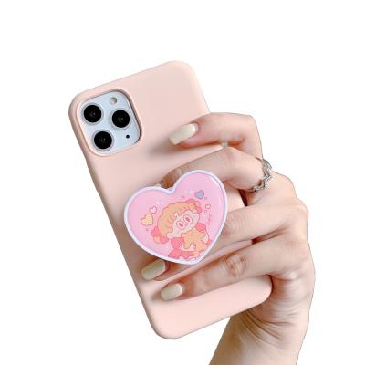 China 2022 Best Phone Holder Phone Grip Love Heart Phone Grip Adjustable Heart Shaped Epoxy Custom Best Mobile Accessories With Logo for sale