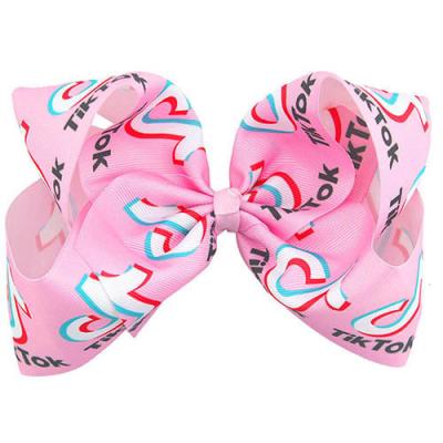 China Soft Children's Soft Headband Hair Clips Accessories Tik Tok Ribbons Bows Fashion Bows for sale