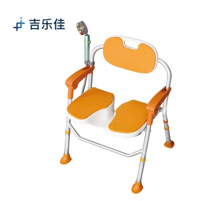 China Factory price convenient medical metal aluminum adjustable shower chair for elderly and disabled for sale