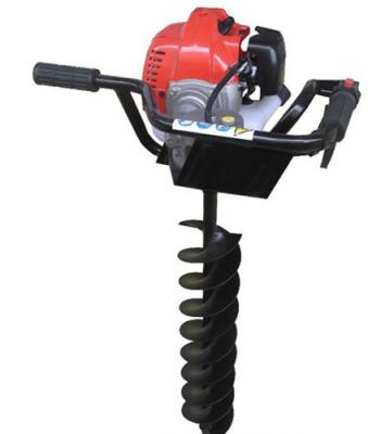 China High power gasoline earth auger with brake / ground drilling machine for sale