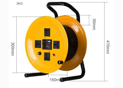 China 50m / 100m Industrial Cable Reel Drum Steel / Metal Hand Roll Cord Reel for sale