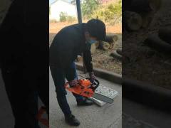 How to use the gasoline chainsaw to cut tree